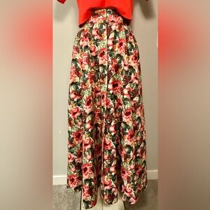 Gorgeous Floral A-Line/Full Circle Maxi Skirt